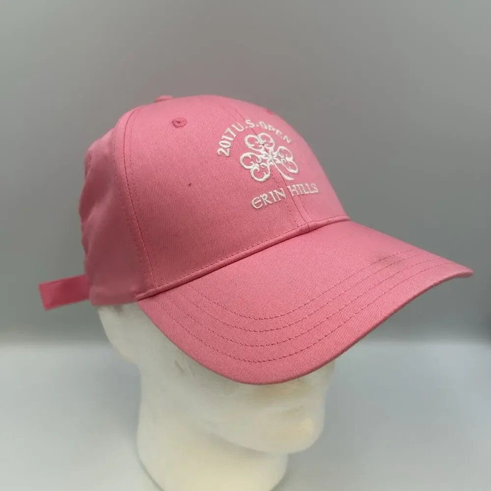 US Open 2017 Erin Hills USGA Member Pink Golf Hat Cap Adjustable Strap Casual